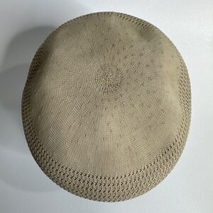 Kangol Tropic Ventair Cap Hat‎ Beige Newsboy Style Medium Logo Embroidery
